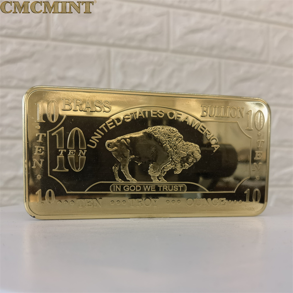 10 oz Brass Buffalo Bar
